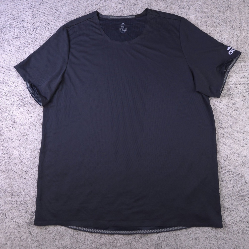 Adidas Training Shirt Mens XXL Heat RDY Top Short Sleeve Black Running Lifting